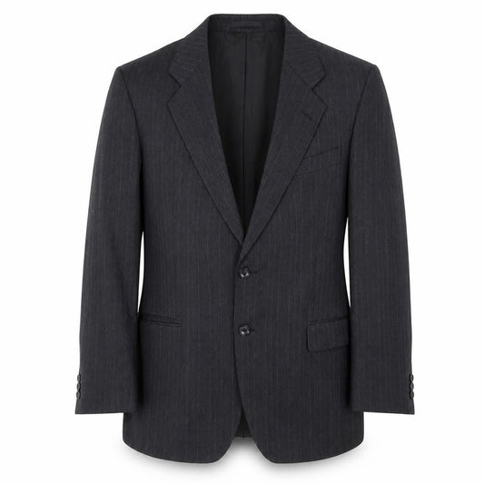 St Michael Men's Grey Striped Blazer, Size M, Business