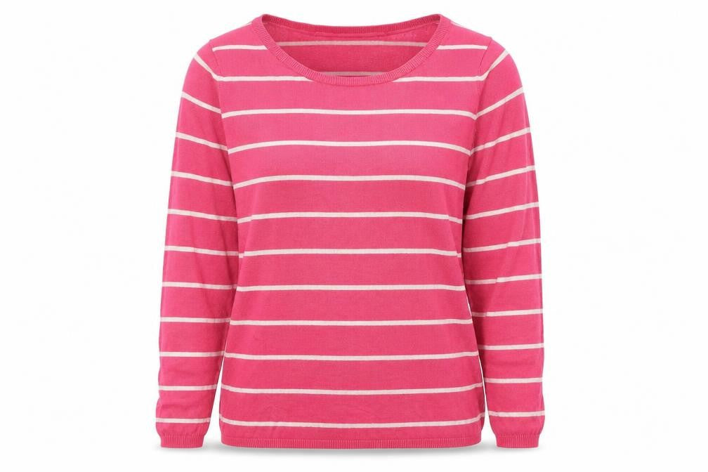Banana Republic Women's Pink Striped Pullover Jumper L