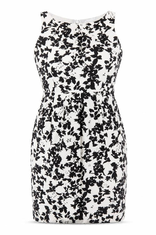 Amaranté Women's Black & White Floral Sheath Dress Size 8