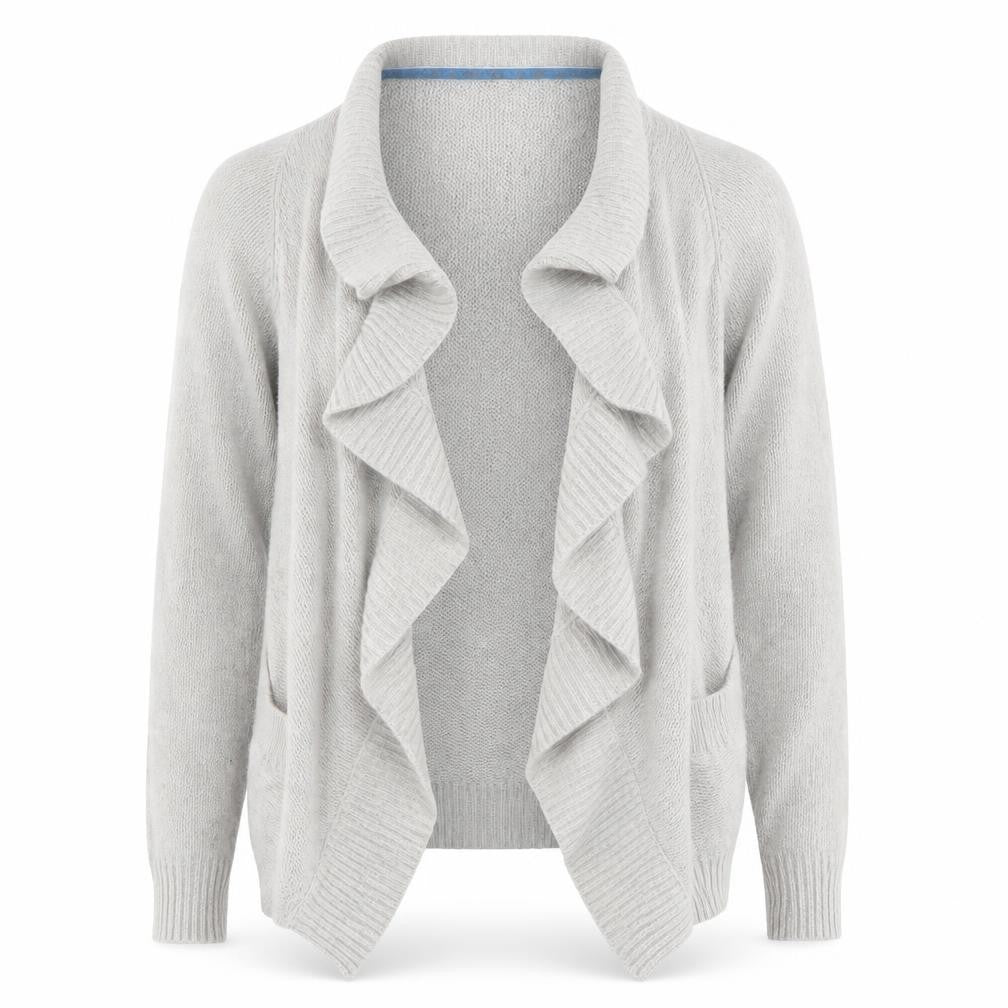White Stuff Women's Grey Open Front Cardigan Size 14