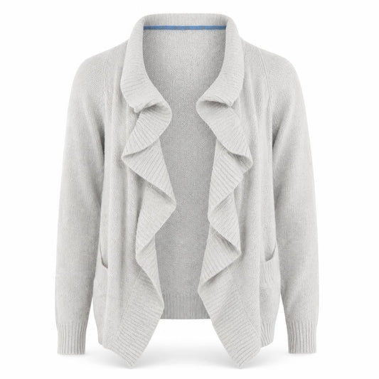 White Stuff Women's Grey Open Front Cardigan Size 14