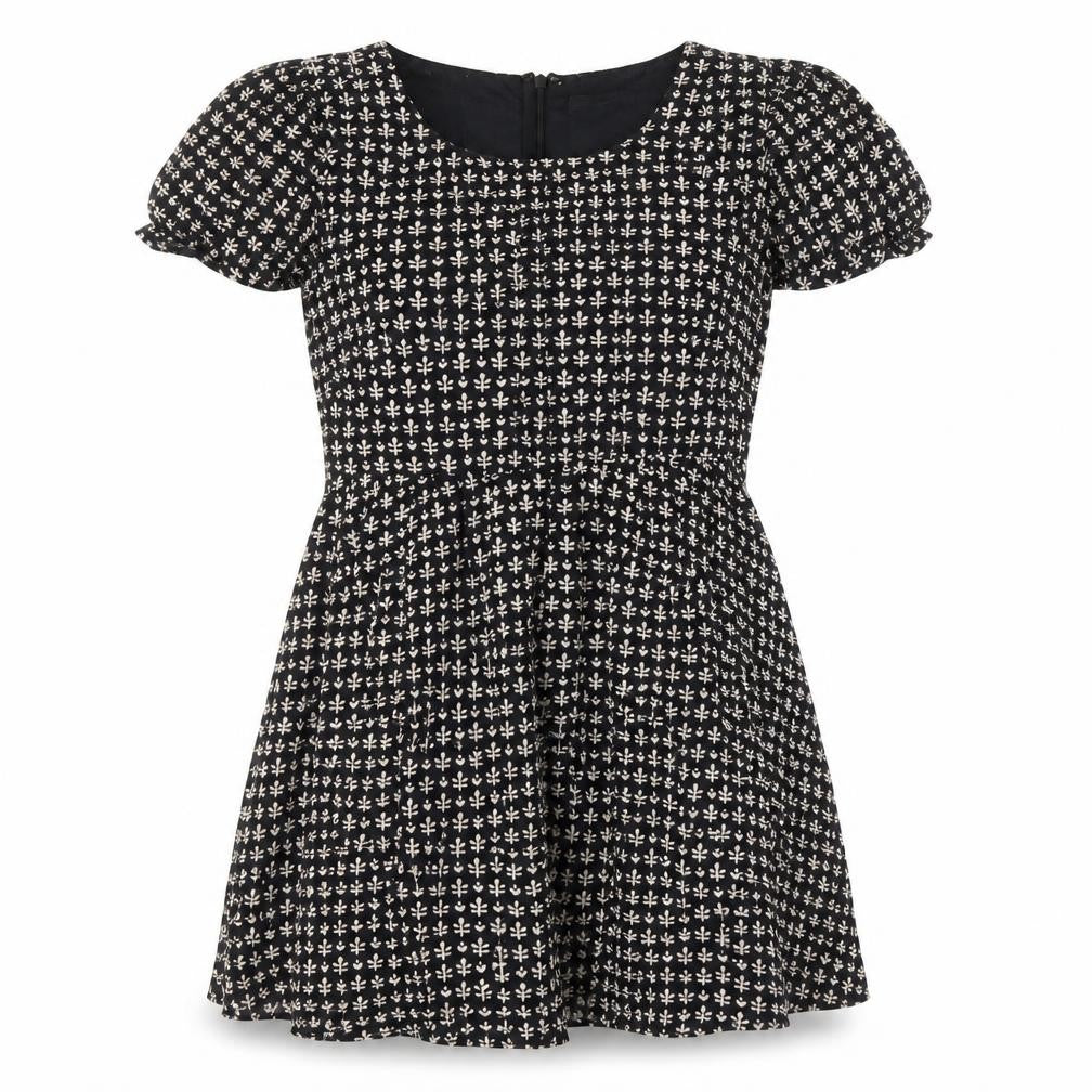 French Connection Women's Black A-Line Floral Dress