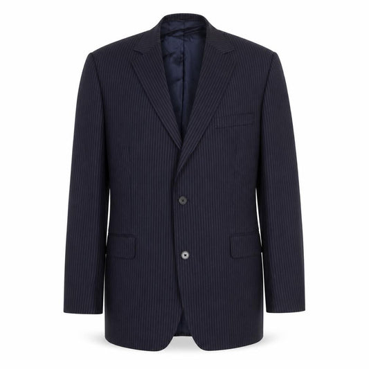 Jaeger Men's Blue Stripe Short Blazer Jacket 42S