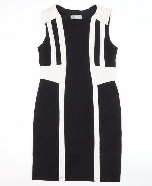 Wallis Women's Black & White Sheath Dress, Size 12