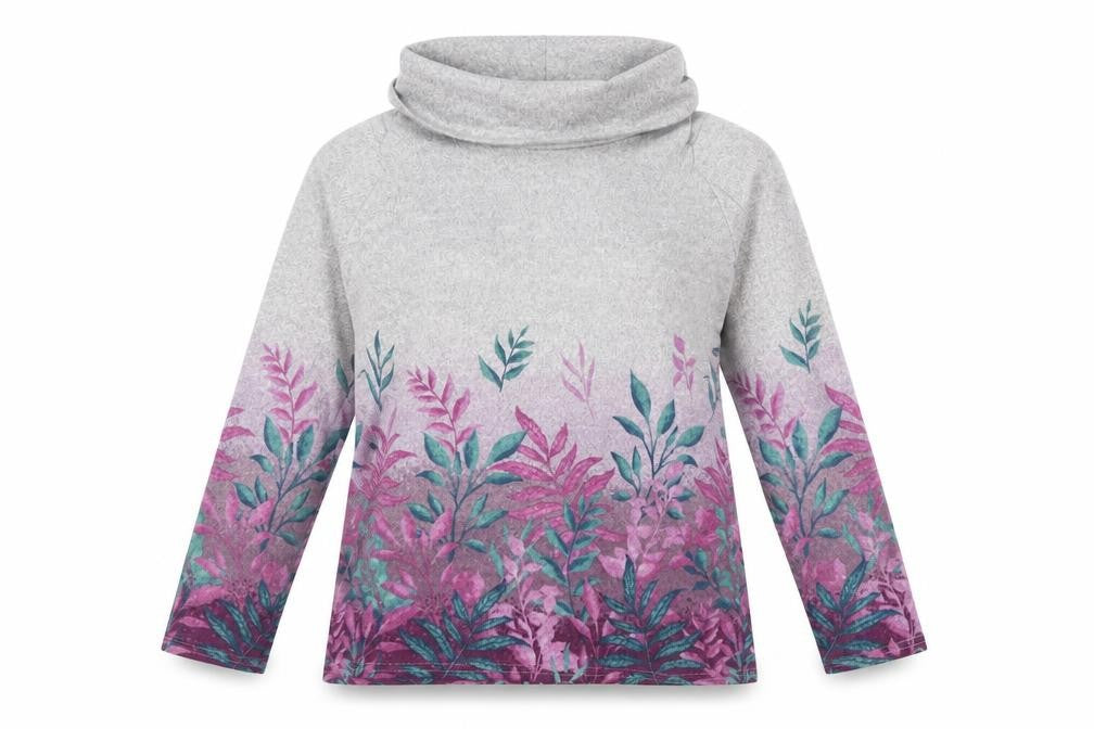 Isle Women's Grey Floral Sweatshirt Size 10-12