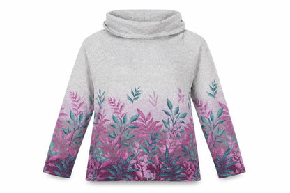 Isle Women's Grey Floral Sweatshirt Size 10-12