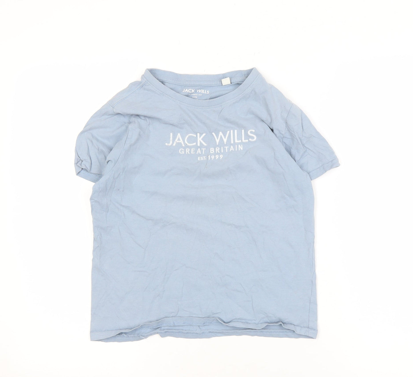 Jack Wills Boys Blue Classic Crew Neck T-Shirt 11-12 Years