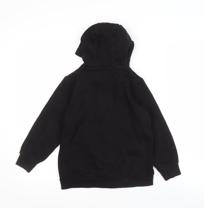 Back view of McKenzie boys’ black zip-up fleece jacket 7-8 years