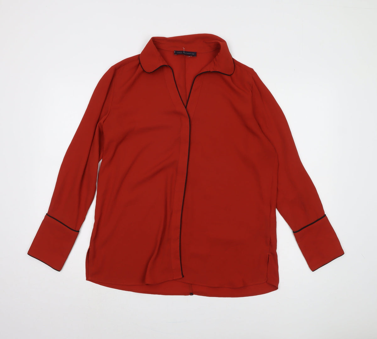 Marks & Spencer Women's Red Collared Blouse Size 14