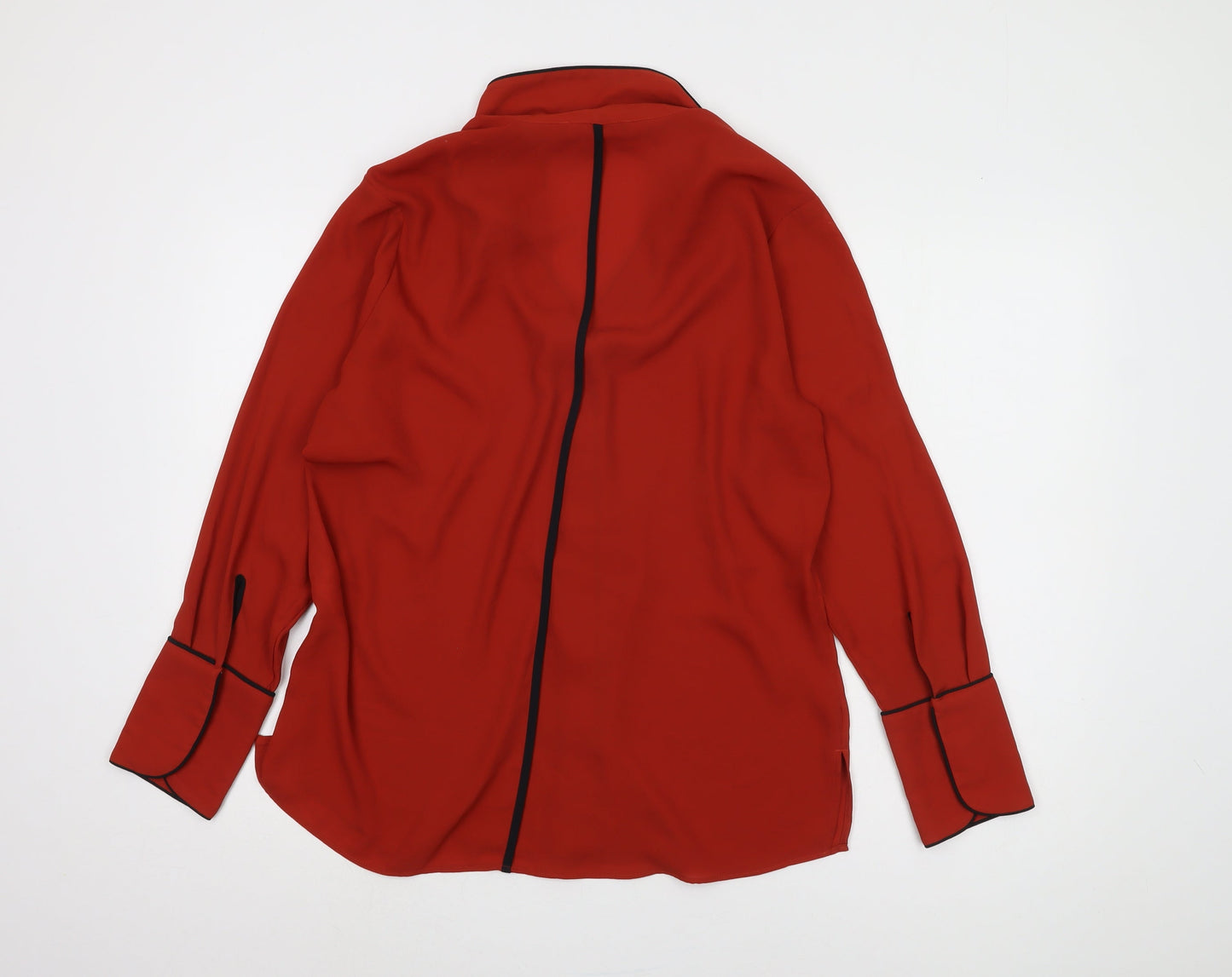 Marks & Spencer Women's Red Collared Blouse Size 14