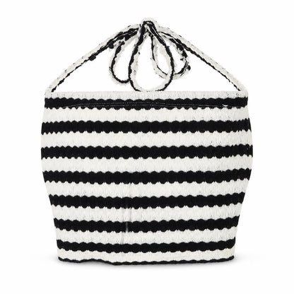 PRETTYLITTLETHING Women's Halter Striped Cropped Camisole Size 8