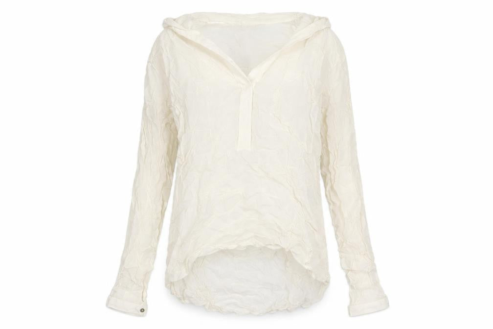 Bik Bok Ivory Long Sleeve V-Neck Blouse XS