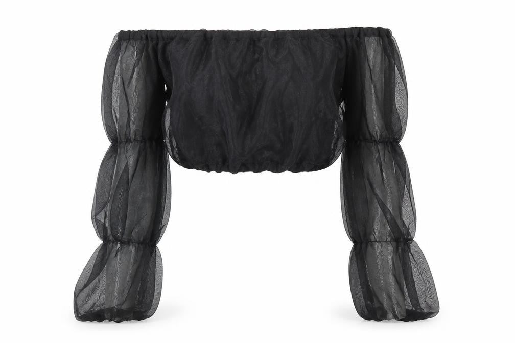 Nasty Gal Women's Black Cropped Blouse UK 10