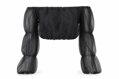 Nasty Gal Women's Black Cropped Blouse UK 10