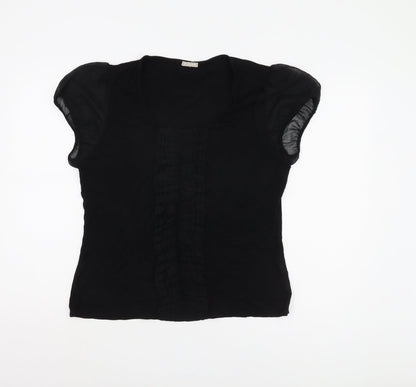 Planet Women's Black Cap Sleeve Top - Size L
