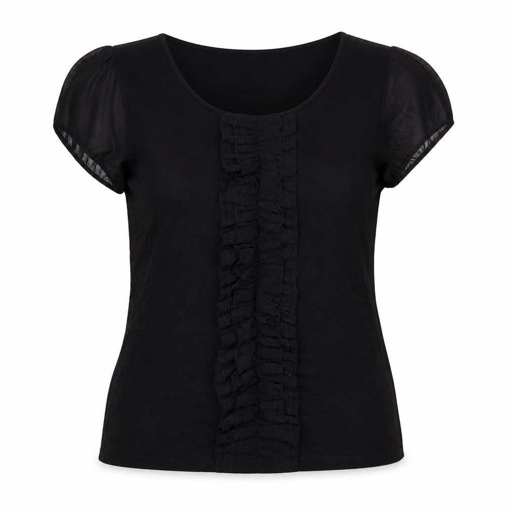 Planet Women's Black Cap Sleeve Top - Size L