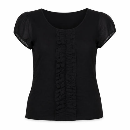 Planet Women's Black Cap Sleeve Top - Size L