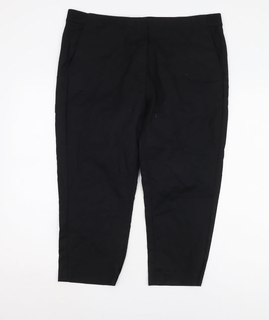 Marks and Spencer Women's Black Trousers, Size 16, Regular