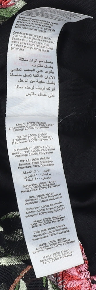 New Look Women's Black Floral Slip Dress Size 12