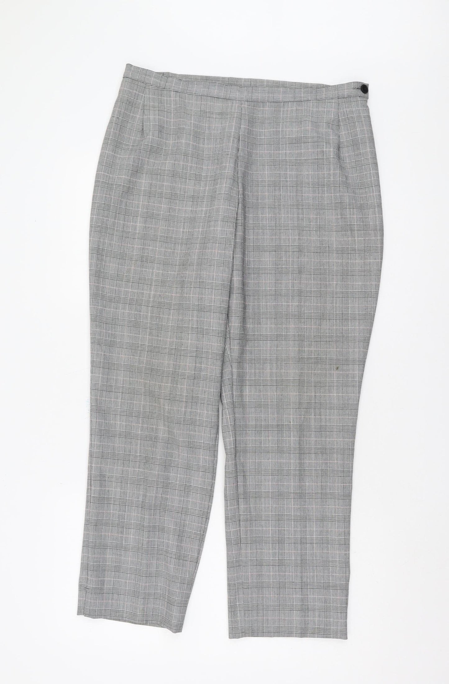 Marks and Spencer Women's Grey Check Trousers
