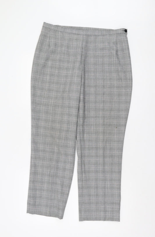 Marks and Spencer Women's Grey Check Trousers
