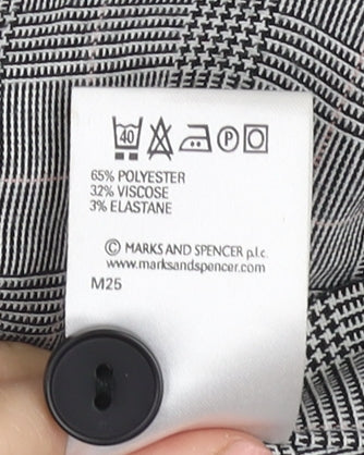 Marks and Spencer Women's Grey Check Trousers