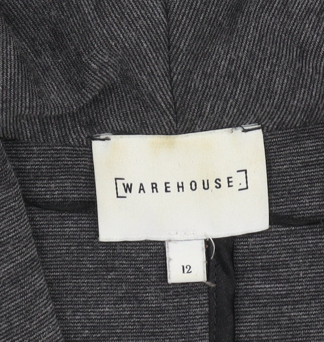 Warehouse Women's Grey Blazer, Size 12, Casual Workwear