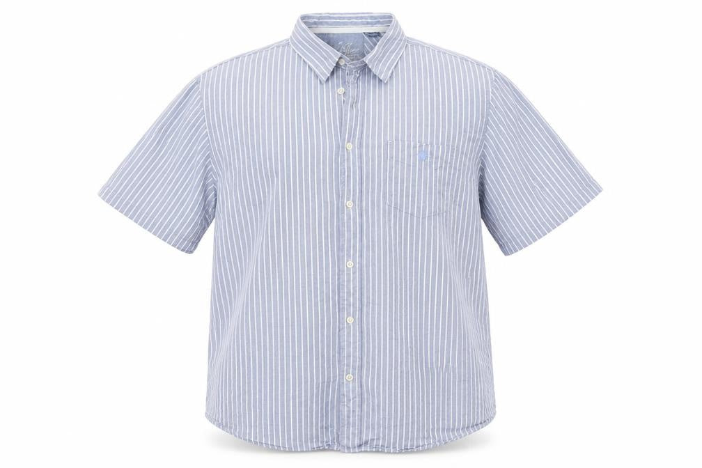 Maine New England Men's Blue XL Striped Casual Shirt