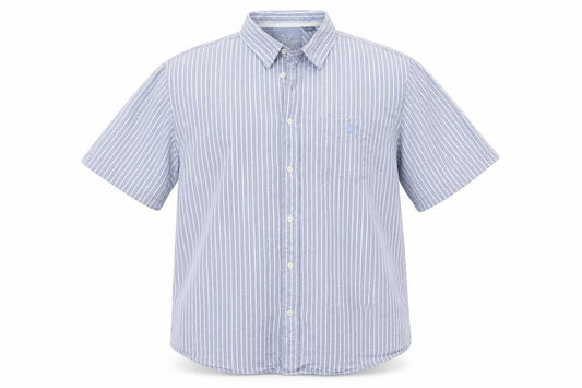 Maine New England Men's Blue XL Striped Casual Shirt