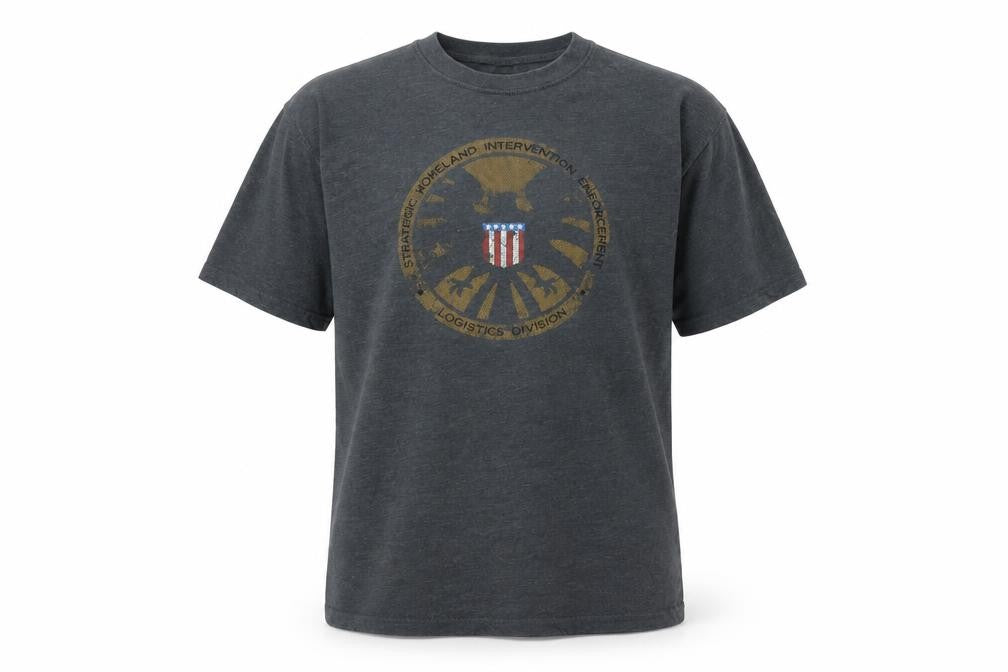 Marvel Men's Grey S.H.I.E.L.D. T-Shirt Large