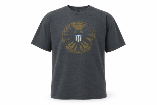 Marvel Men's Grey S.H.I.E.L.D. T-Shirt Large