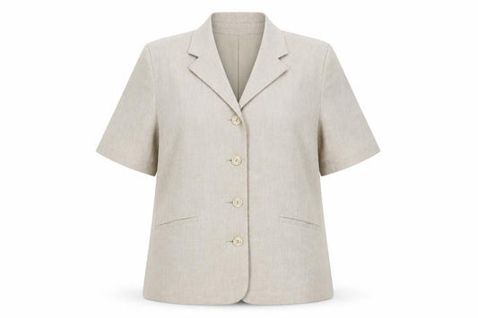 Bonmarché Women's Beige Blazer Size 16 Short Sleeve