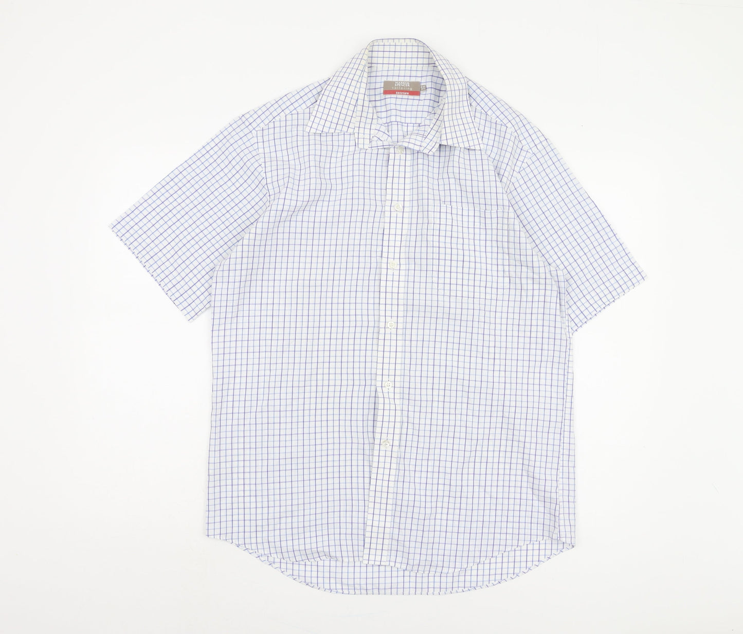 Marks & Spencer Men's Multicoloured Check Shirt, Size 15.5