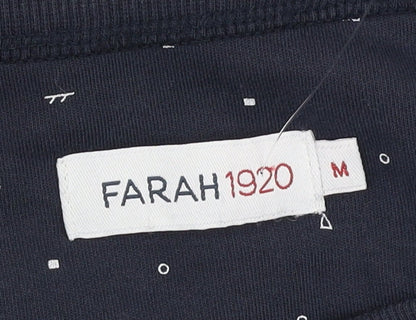 Farah Womens Blue M Pullover Sweatshirt, Casual Cotton