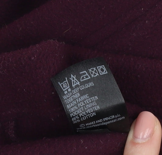 Marks & Spencer Women's Purple Fleece Jacket Size 12