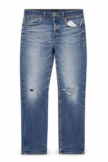 River Island Blue Denim Mens Jeans, 34L, Distressed