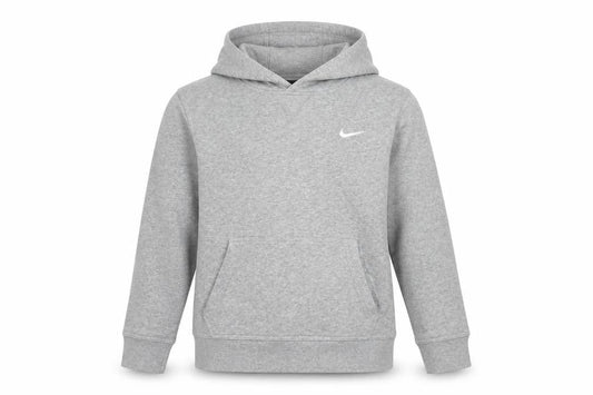 Front view of Nike boys’ grey hoodie 12-13 years with logo