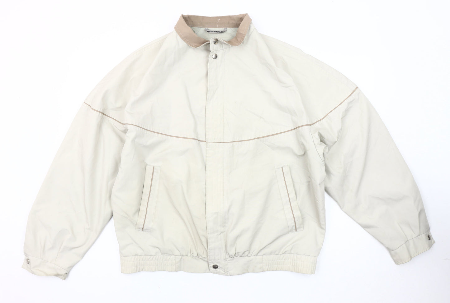 TIKLAS Men's Beige Relaxed Fit Vintage Jacket