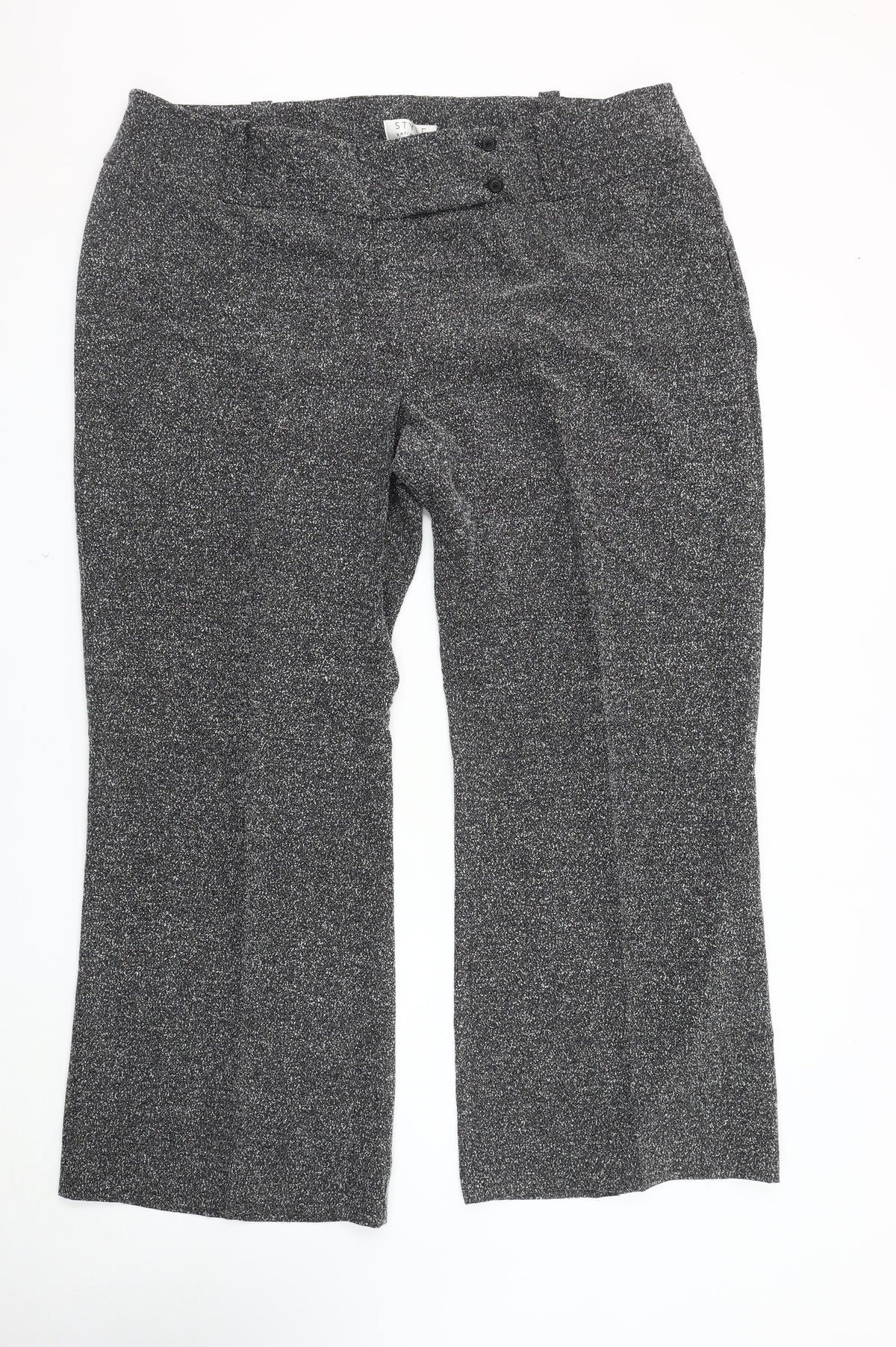 Style Unlimited Women's Black Trousers, Size 24
