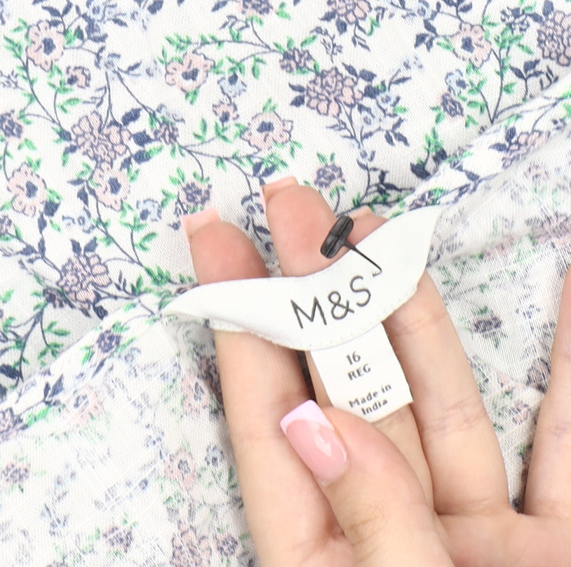 Marks & Spencer Women's Floral Blouse, Size 16