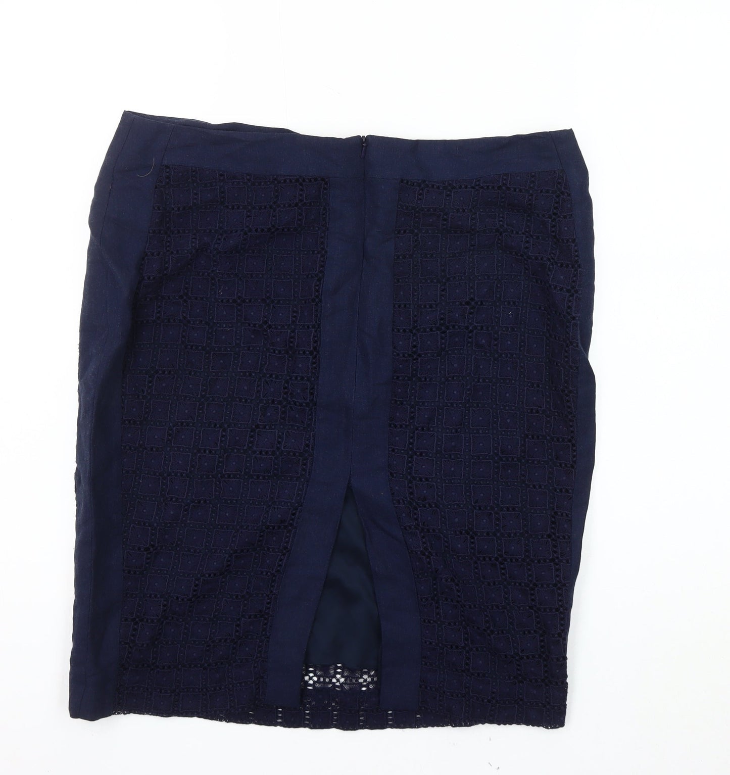 Autograph Women's Blue Knee Length Pencil Skirt Size 14