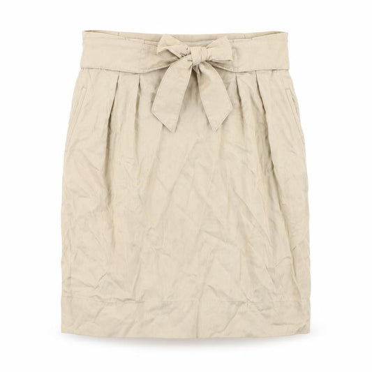 Zara Women's Beige Knee Length Bow Skirt, Size 12