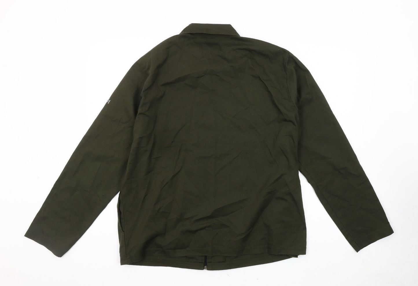 Voi Men's Green Basic Jacket L, Logo Accent, Zip Closure