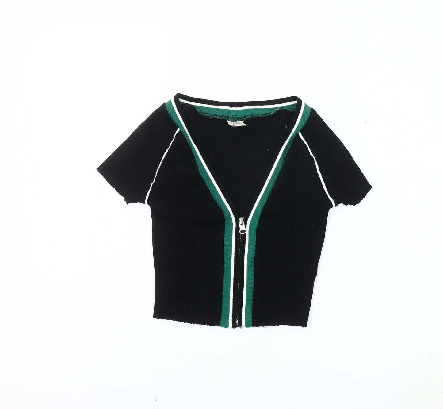 Urban Outfitters Women's Black XS V-Neck Knit Top
