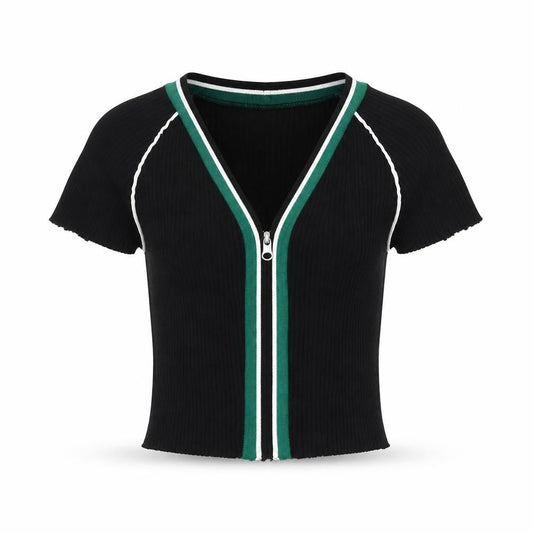 Urban Outfitters Women's Black XS V-Neck Knit Top