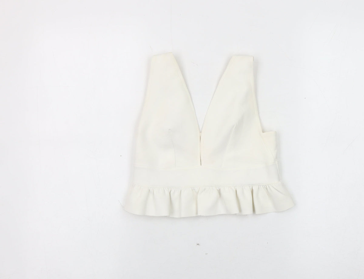 River Island Women Ivory Cropped Top Size 6