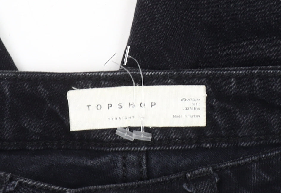 Topshop Black Straight Jeans Unisex Adults Size 30