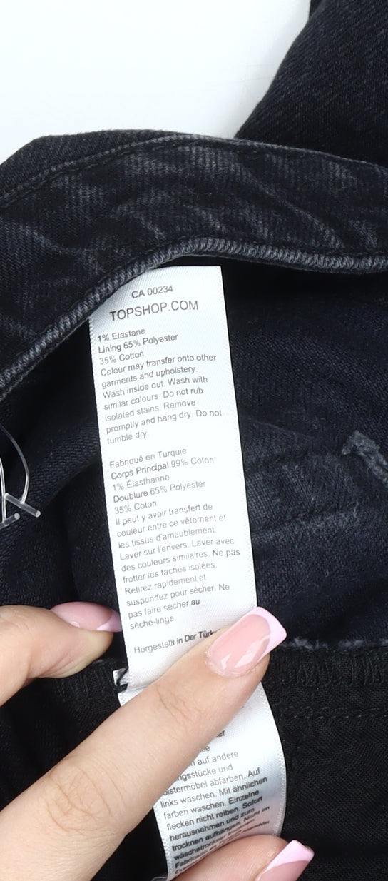 Topshop Black Straight Jeans Unisex Adults Size 30