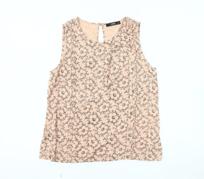 Oasis Women's Beige Floral Blouse Size 10