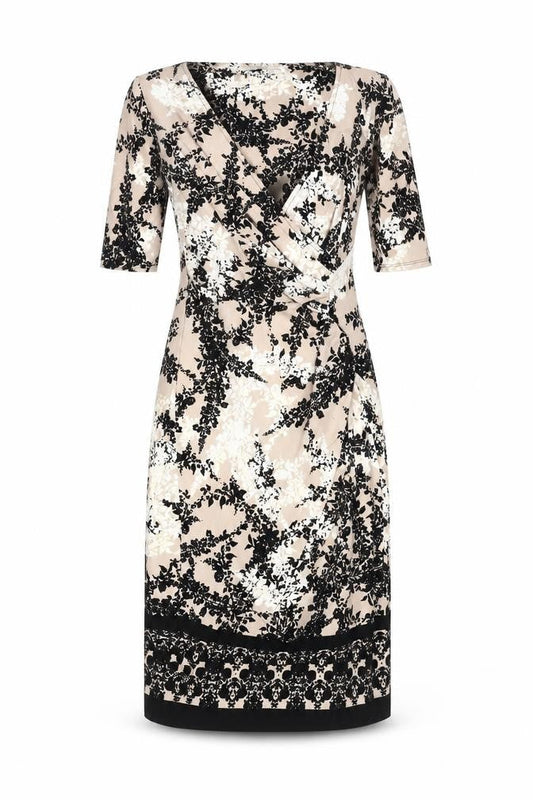 Marks & Spencer Women's Beige Floral Dress Size 10